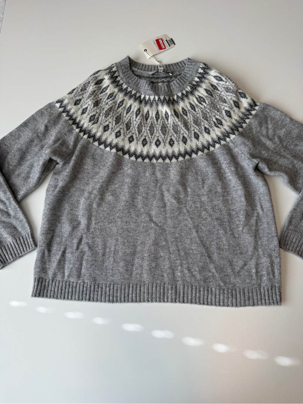 Sofia Cashmere Women’s Gray XL Wool Cashmere blend Sweater